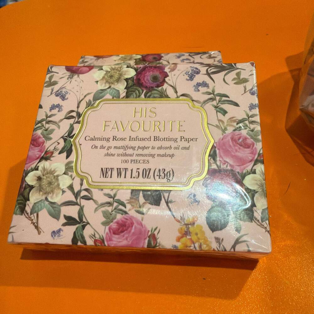 His Favourite Calming Rose Infused Blotting Paper 100 Pieces.‎  11 new packs.